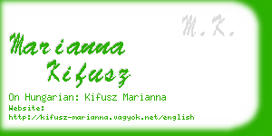 marianna kifusz business card